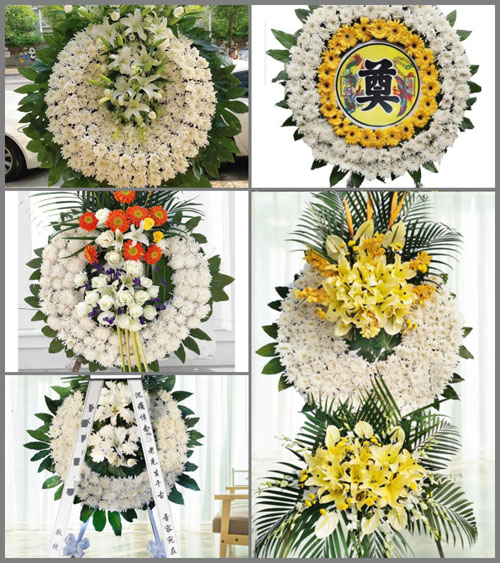湖北武汉市新洲区双柳街道齐头咀村花圈速递